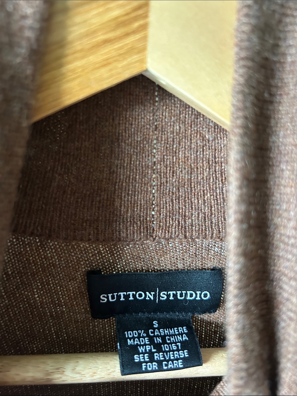 Women's 100% Cashmere Turtleneck Dress in Brown - Picture 3 of 6